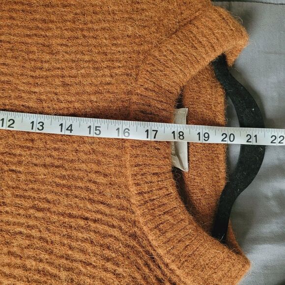 Everlane Womens Sweater Alpaca Wool Blend Knit Pullover Brown Size Small Ribbed - Picture 5 of 7